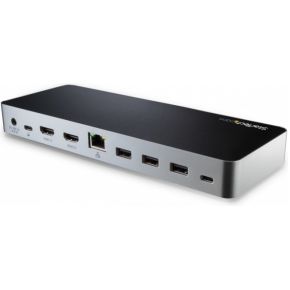 StarTech.com MST30C2HHPDU USB 3.0 (3.1 Gen 1) Type-C Zwart, Zilver notebook dock & poortreplicator