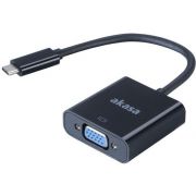 Akasa AK-CBCA03-15BK USB Type-C VGA Zwart kabeladapter/verloopstukje