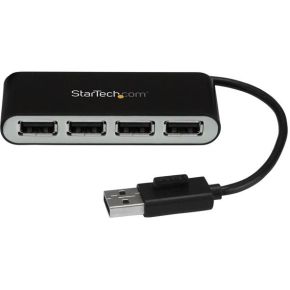 Startech StarTech.com ST4200MINI2 USB 2.0 480Mbit/s Zwart, Zilver hub & concentrator