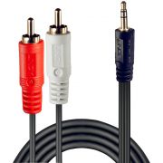 Lindy-35683-5m-2-x-RCA-3-5mm-Zwart-audio-kabel