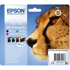 Epson T0715 55Ml 74Ml Zwart Cyaan Geel C13T07154012 epson kopen in de aanbieding