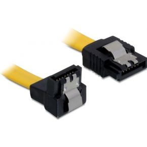 Delock 82814 SATA 6 Gb/s Kabel recht naar beneden haaks 70cm geel