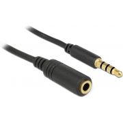 DeLOCK 84666 1m 3.5mm 3.5mm Zwart audio kabel