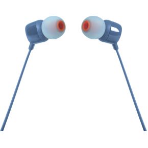JBL T110 In-ear Stereofonisch Bedraad Blauw mobiele hoofdtelefoon