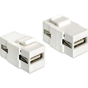Delock 86317 Keystone-module USB 2.0 A female > USB 2.0 A female wit