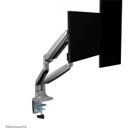 NeoMounts-Flat-Screen-Desk-mount-10-32-desk-clamp-grommet-NM-D750DSILVER-