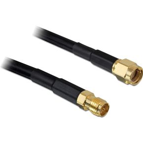 DeLOCK 15m CFD200 15m RP-SMA RP-SMA Zwart coax-kabel