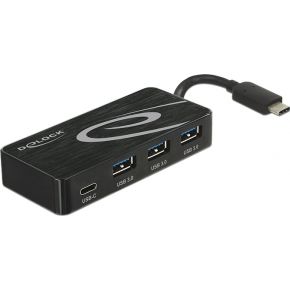 Delock 62537 Usb 30 31 Gen 1 Type C 5000Mbits Zwart Hub Concentrator delock kopen in de aanbieding Delock 62537 Usb 30 31 Gen 1 Type C 5000Mbits Zwart Hub Concentrator delock kopen in de aanbieding