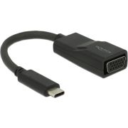 DeLOCK 62796 USB Type-C VGA Zwart kabeladapter/verloopstukje