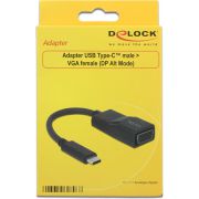 DeLOCK-62796-USB-Type-C-VGA-Zwart-kabeladapter-verloopstukje