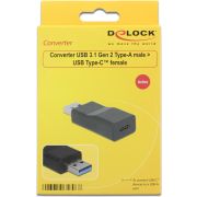 DeLOCK-65696-USB-3-1-Gen-2-Type-A-USB-3-1-Gen-2-Type-C-Zwart-kabeladapter-verloopstukje