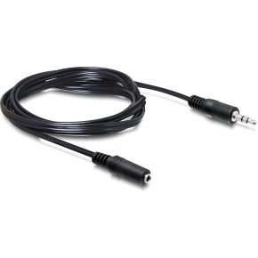 DeLOCK 84002 3m 3.5mm male/female Zwart audio kabel