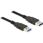 Delock 85064 Kabel USB 3.0 Type-A male > USB 3.0 Type-A male 5,0 m zwart