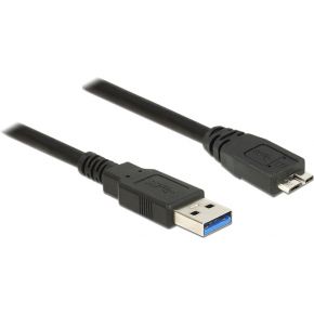 Delock 85073 Kabel USB 3.0 Type-A male > USB 3.0 Type Micro-B male 1,5 m zwart