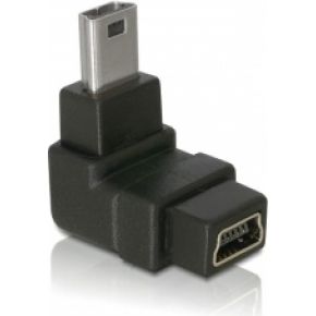Delock 65097 Adapter USB-B mini 5-pins male naar female 90° schuin