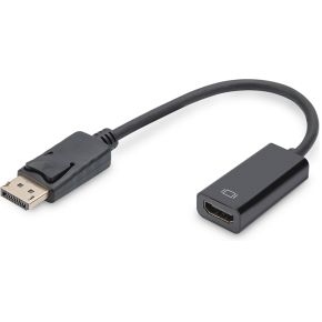 Digitus DisplayPort - HDMI DisplayPort HDMI Zwart kabeladapter/verloopstukje