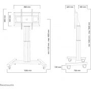 NeoMounts-PLASMA-M2500SILVER-flat-panel-vloer-standaard