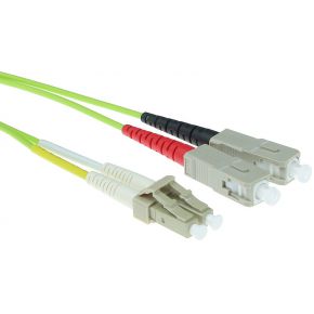 ACT 5 meter LSZH Multimode 50/125 OM5 glasvezel patchkabel duplex met LC en SC connectoren