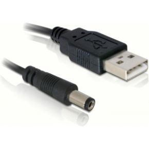 Delock 82197 Kabel USB-voeding > DC 5,5 x 2,1 mm Male 1,0 m