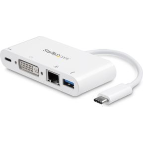 StarTech.com USB-C multiport adapter voor laptops Power Delivery DVI GbE USB 3.0