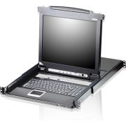 8-Poorts-KVM-Schakelaar-LCD-17-Console-Zwart