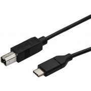 StarTech.com USB2CB3M 3m USB C USB B Zwart USB-kabel