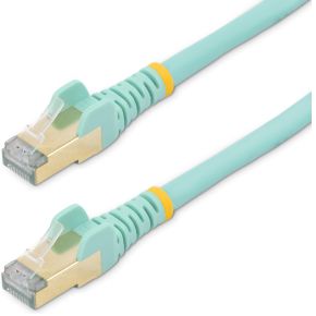 StarTech.com 0,5m aqua Cat6a Ethernet netwerkkabel shielded (STP)