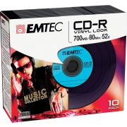 Emtec CD-R Vinyl Look CD-R 700MB 10stuk(s)