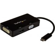 StarTech.com CDPVGDVHDBP 3-in-1 reisadapter USB-C/HDMI+DVI+VGA