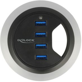 DeLOCK 62868 USB 3.0 (3.1 Gen 1) Type-A 5000Mbit/s Zwart hub & concentrator