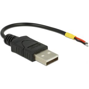 Delock 85250 Kabel USB 2.0 Type-A male > 2 x open draden voeding 10cm Raspberry Pi
