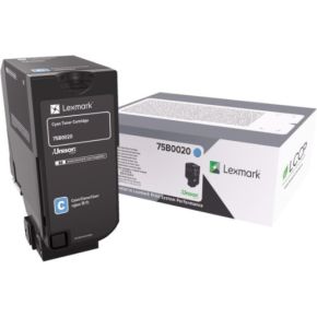 Lexmark 75B0020 Lasertoner 10000Paginas Cyaan Toners Lasercartridge lexmark kopen in de aanbieding