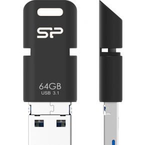 Silicon Power 64Gb Mobile C50 Zwart Usb Flash Drive silicon power kopen in de aanbieding