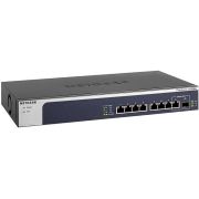 Netgear XS508M Unmanaged 10G Ethernet (100/1000/10000) Grijs, Zilver netwerk switch