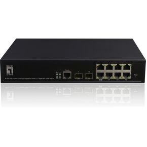 Levelone GEP-1061 L2 Managed Gigabit PoE Switch [10-Port 802.3at PoE+ 125W, 2x SFP,, 20 Gbps, Rack]