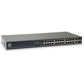 LevelOne GEP-2681 Managed L3 Gigabit Ethernet (10/100/1000) Power over Ethernet (PoE) Zwart netwerk switch