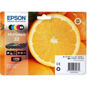 Epson C13T33374011 Zwart, Cyaan, Foto zwart, Geel inktcartridge