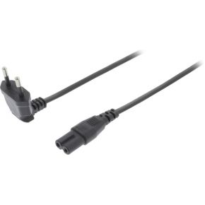 Valueline Euro Stroomkabel Male Iec 320 C7 200 M Zwart Vlep11050B20 valueline kopen in de aanbieding