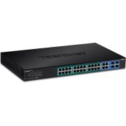 Trendnet TPE-5028WS Managed Gigabit Ethernet (10/100/1000) Power over Ethernet (PoE) 1U Zwart netwer netwerk switch