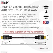 CLUB3D-HDMI-2-0-4K60Hz-RedMere-Kabel-10-meter