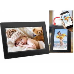 Denver Frameo 101 Touchscreen Wi Fi Zwart Digitale Fotolijst denver kopen in de aanbieding