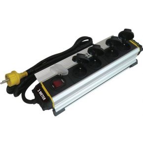 Stanley 4 Voudige Stekkerdoos Clamp Met Klapdeksels En Klem Estn4Clp stanley kopen in de aanbieding