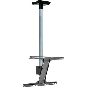 Peerless Mod Fpskit100 60 Zwart Chroom Flat Panel Plafond Steun peerless kopen in de aanbieding