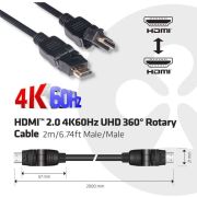 CLUB3D-HDMI-2-0-4K60Hz-UHD-360-Degree-Rotary-cable-2-meter