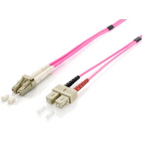 Equip 255538 20m 2x LC 2x SC Roze Glasvezel kabel