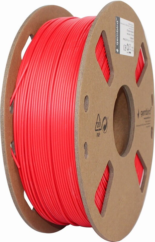 Gembird 3DP-PLA1.75-01-FR Polymelkzuur Fluorescent red 1000g 3D-printmateriaal