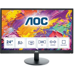 Aoc M2470Swda2 236 Full Hd Mva Zwart Computer Monitor aoc kopen in de aanbieding