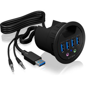 ICY BOX IB-HUB1403A USB 3.0 USB hub 4 poorten+ audio