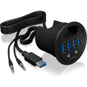ICY BOX IB-HUB1403A USB 3.0 USB hub 4 poorten+ audio