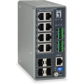 LevelOne IGP-1271 Managed L3 Gigabit Ethernet (10/100/1000) Power over Ethernet (PoE) Grijs netwerk switch